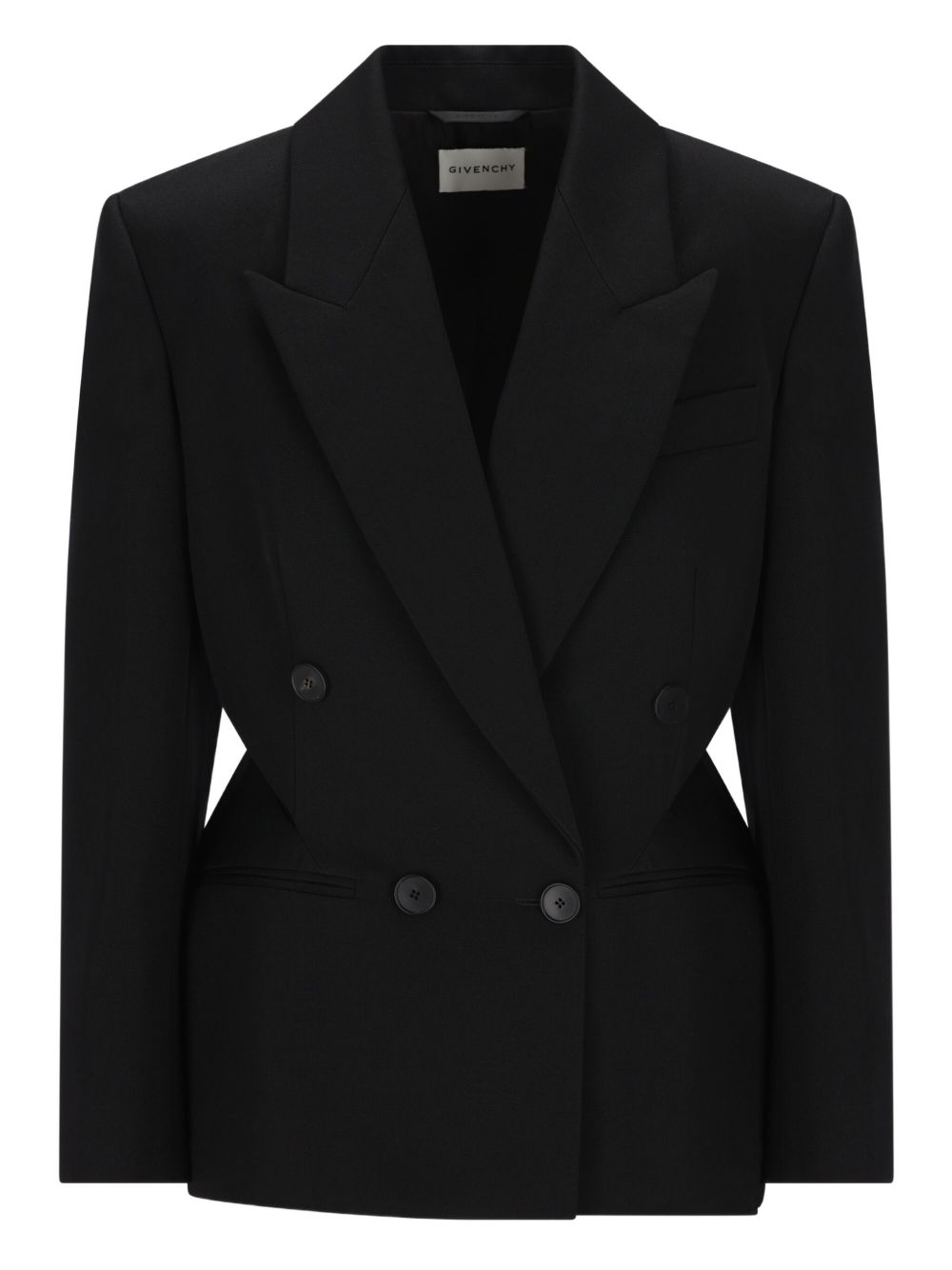 Double-Breasted Slashed Jacket In Wool
