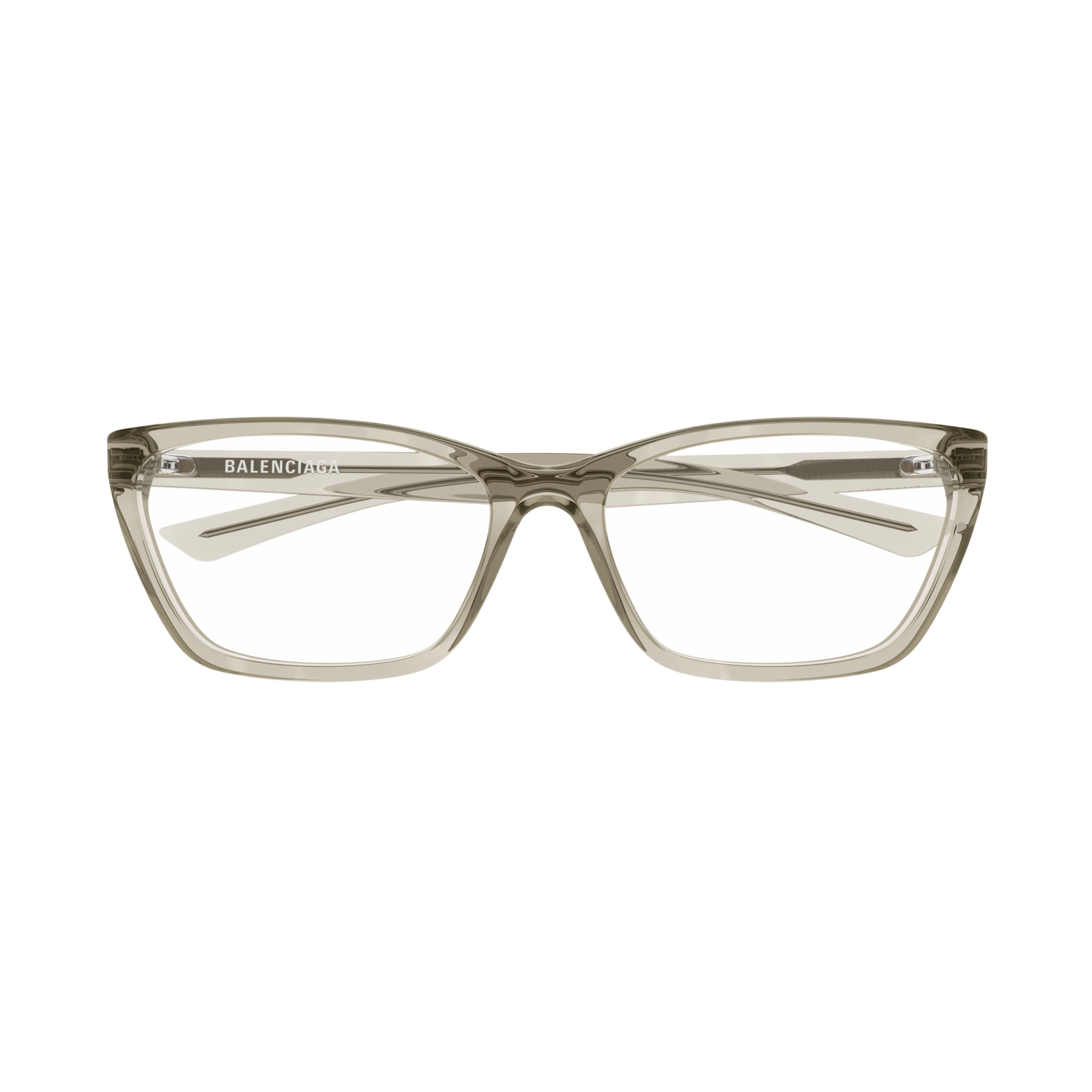 Bb0406o Translucent Smoky Taupe Rectangular Frame Eyeglasses