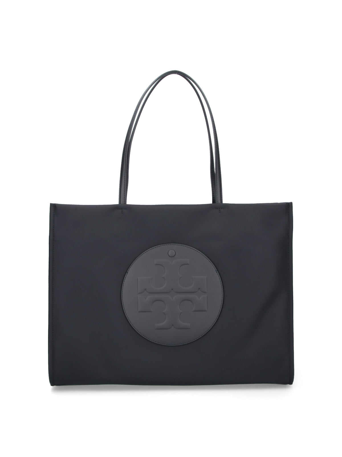 "Ella" Large Tote Bag, In Black Recycled Nylon