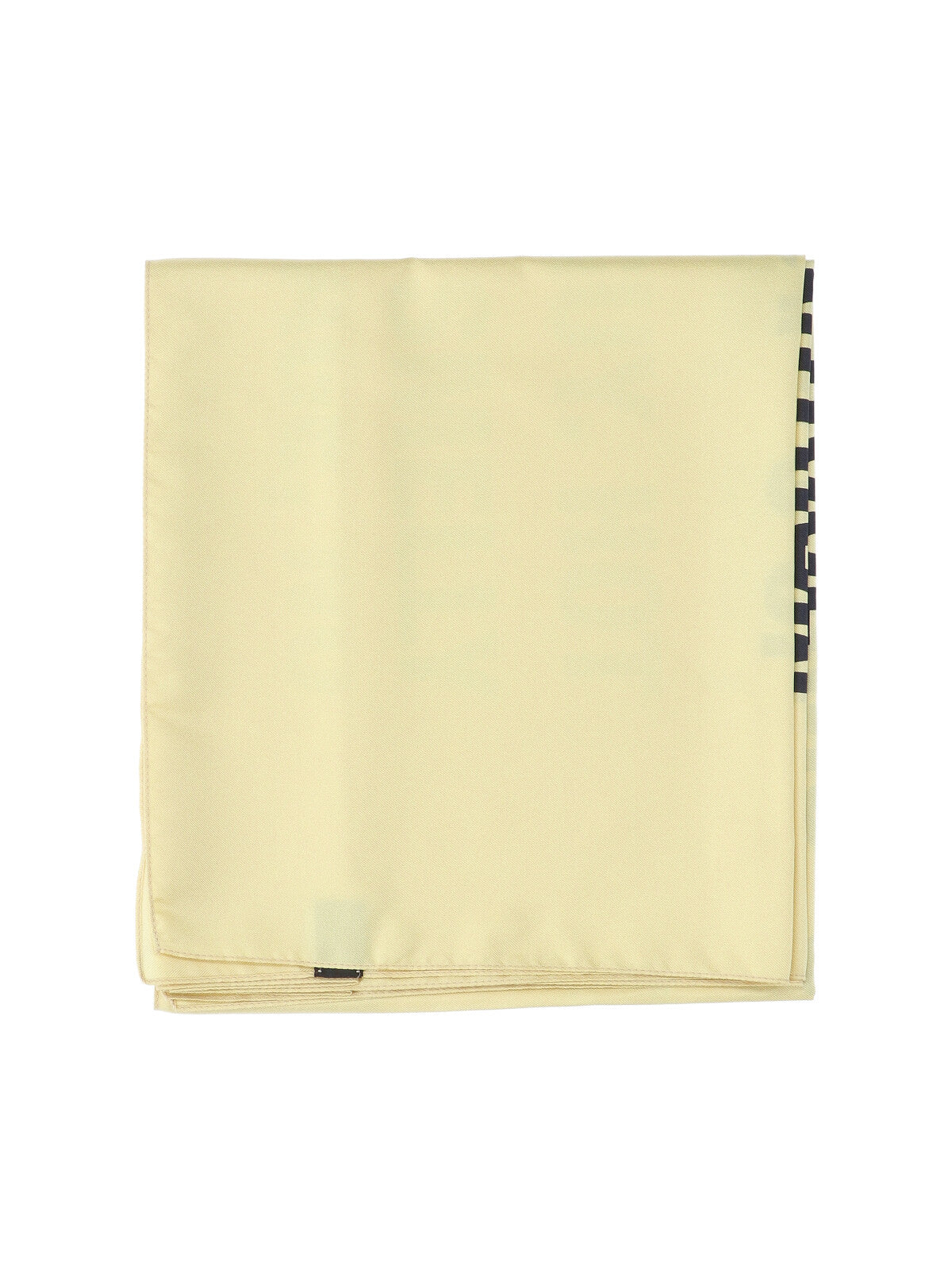 Yellow Square Silk Bold Logo Foulard