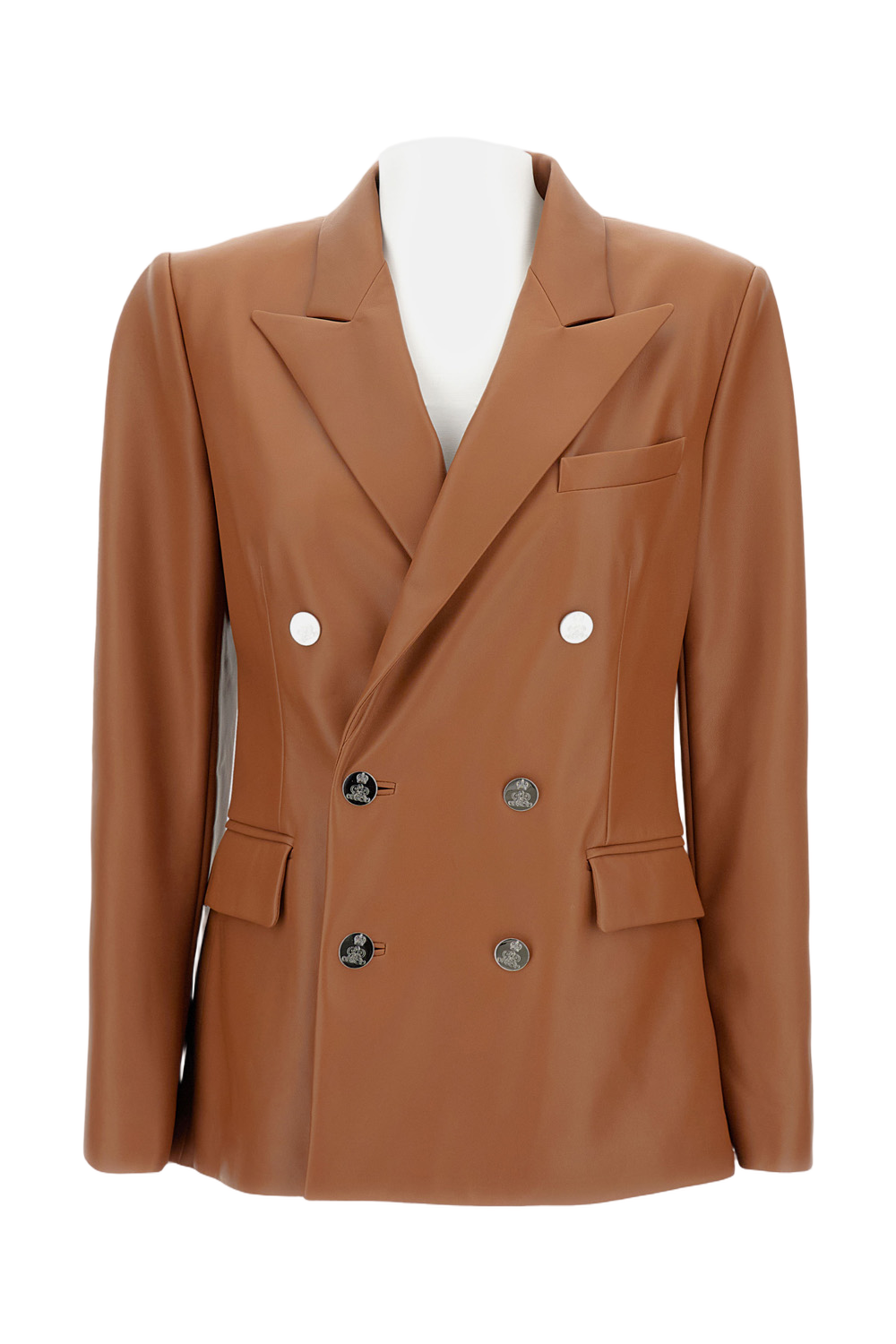 Double-Breasted Leather Camden-Blazer