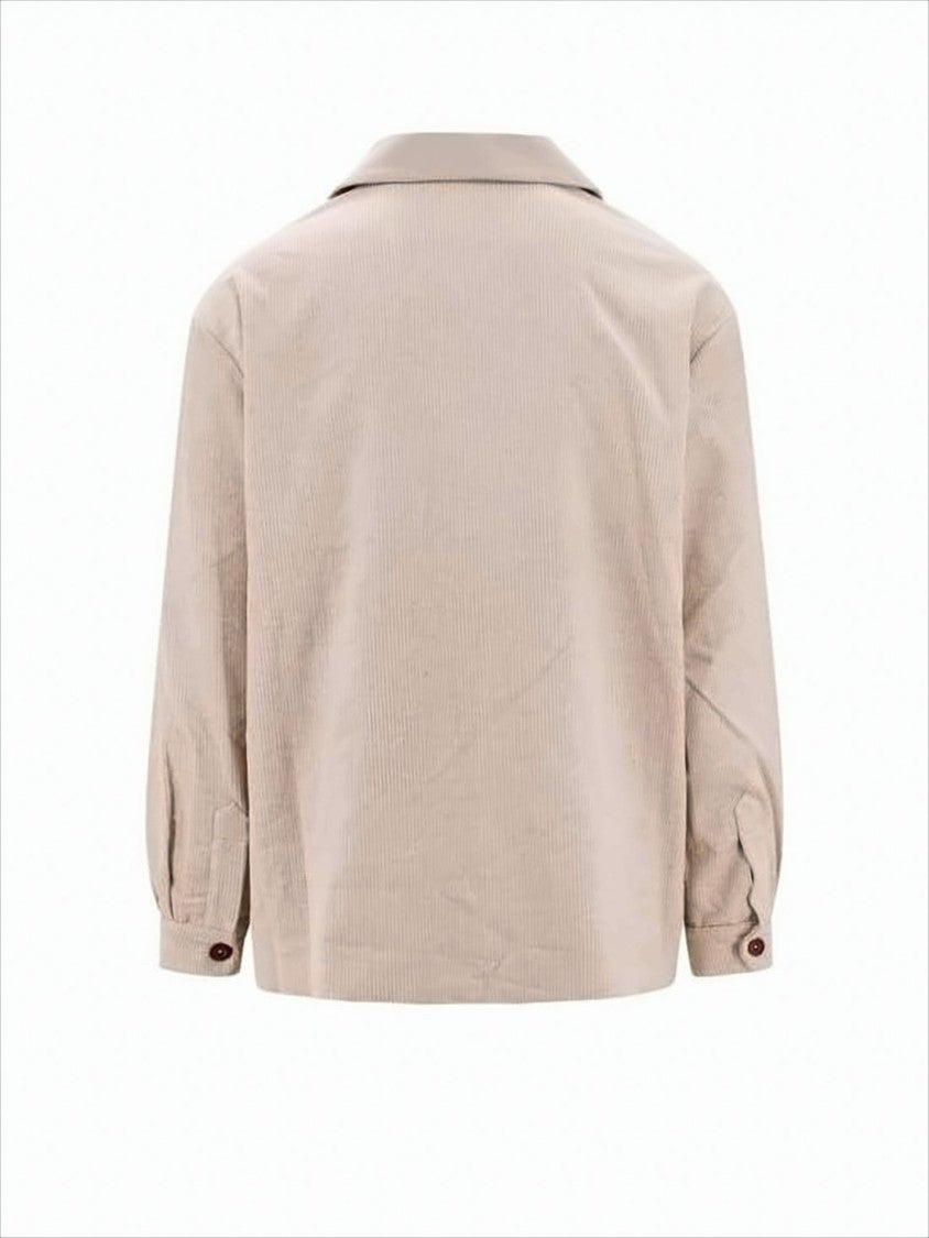 Relaxed Fit Corduroy Jacket with Contrast Lining