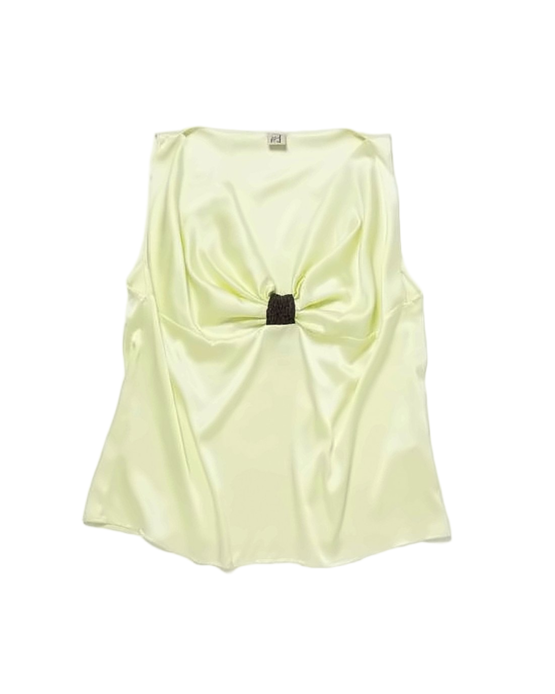 Gathered Silk Tank Top with Elegant Detailing