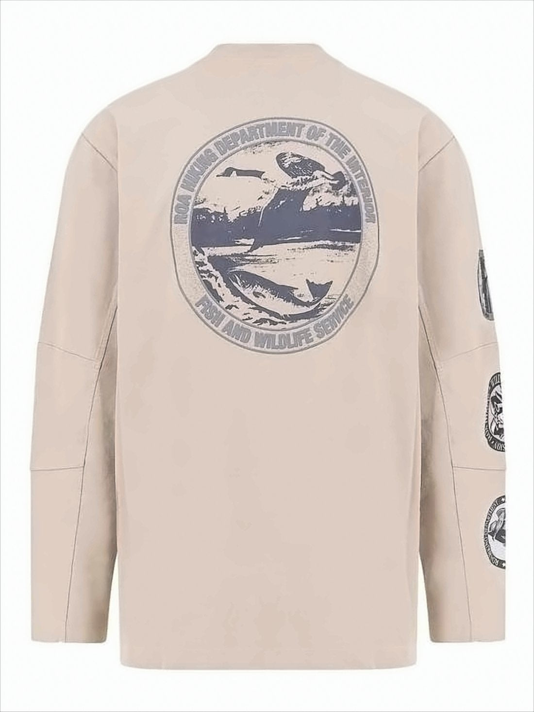 Relaxed Fit Long-Sleeve T-Shirt with Graphic Details