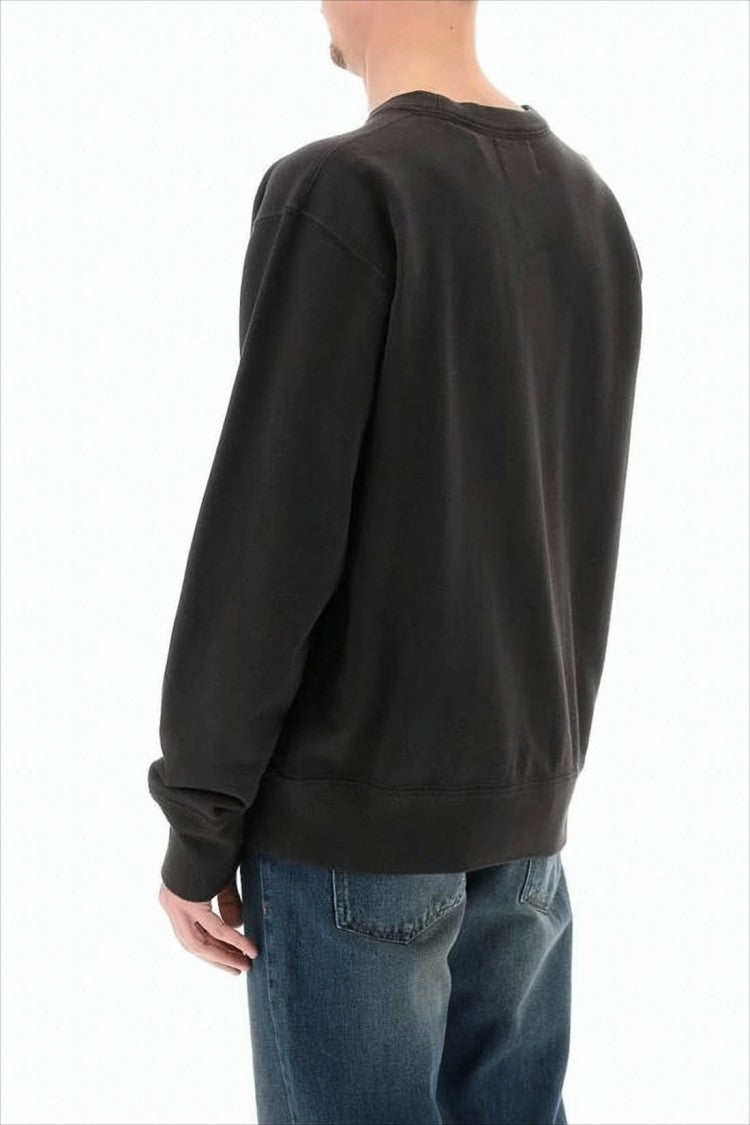 Relaxed-Fit Long Sleeve Sweatshirt with Ribbed Details