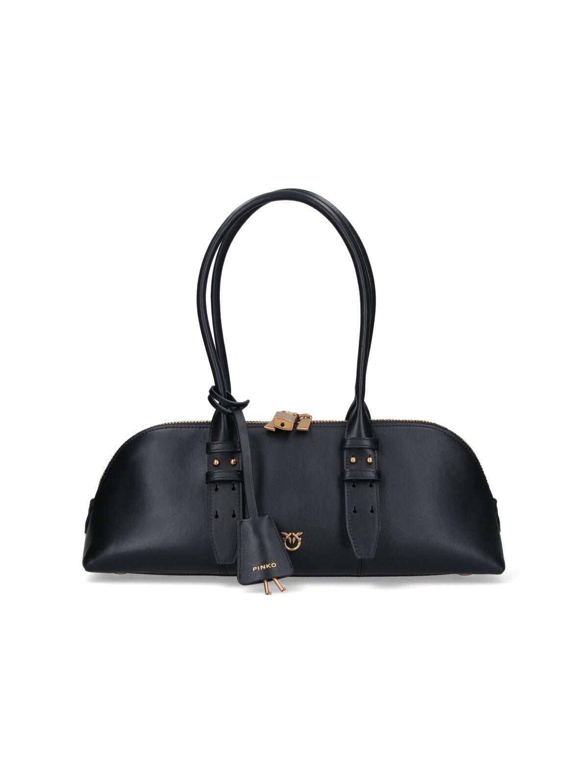 Structured Black Handbag With Versatile Carrying Options