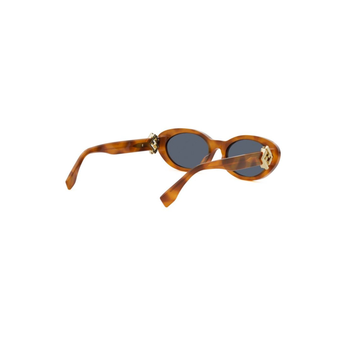 Fe40140u Oval Tortoiseshell Acetate Sunglasses