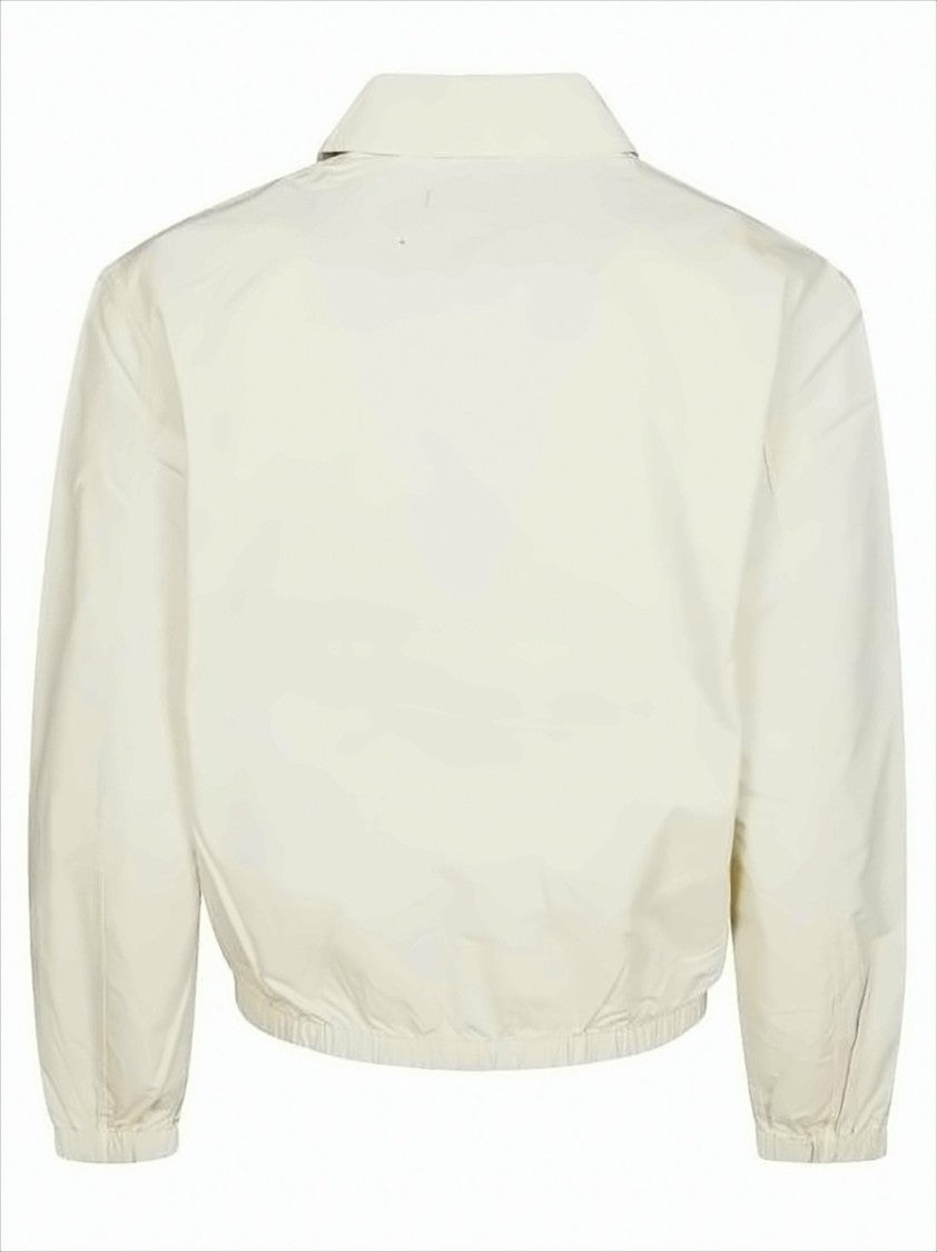 Lightweight Casual Jacket With Classic Collar And Subtle Embroidery
