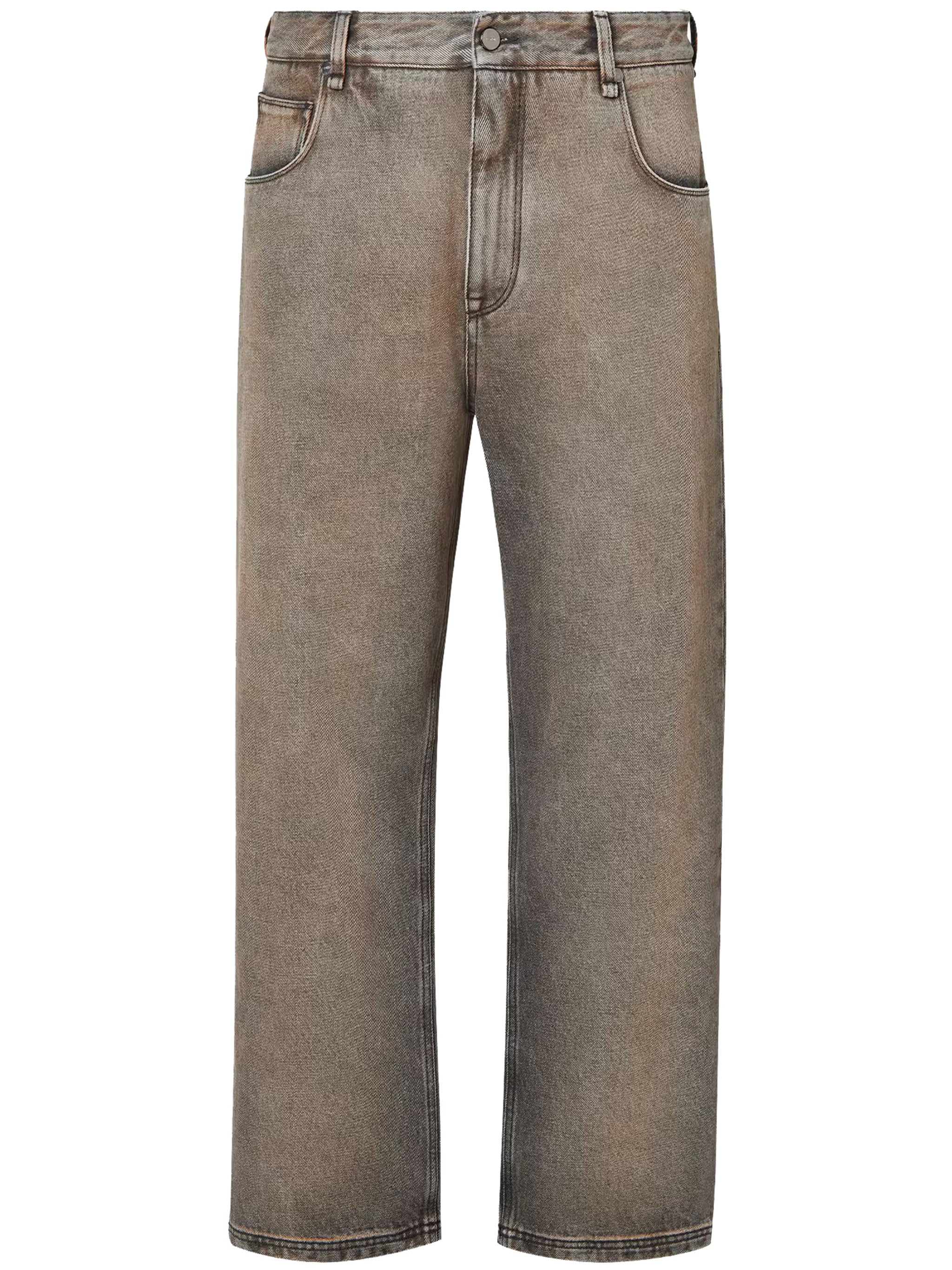 Mid-Length Faded Vintage Wash Denim Shorts
