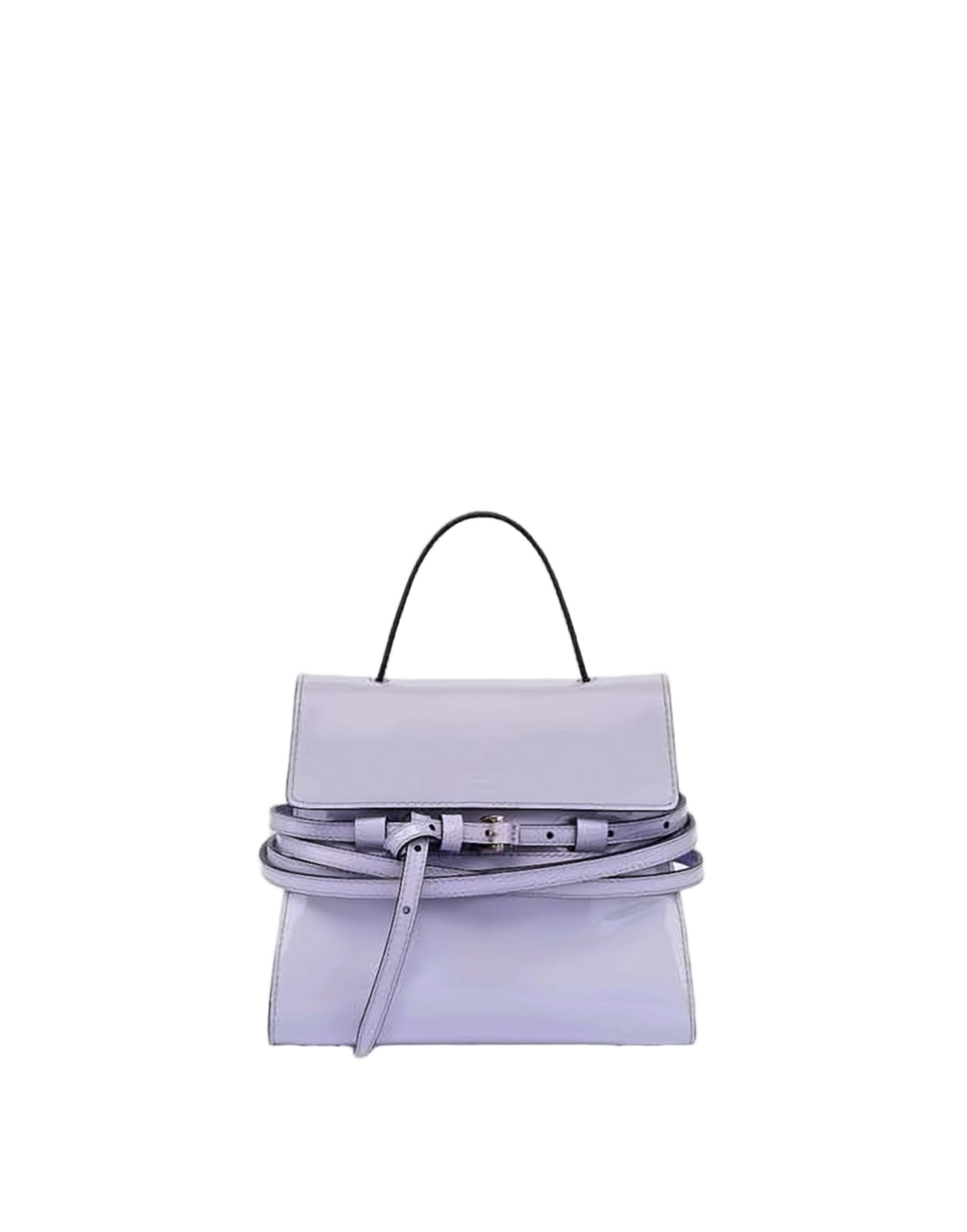Structured Glossy Purple Moschino Tote Bag
