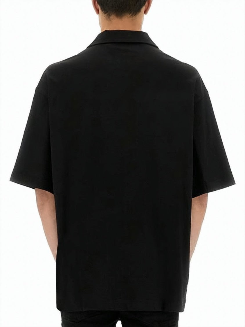 Relaxed-Fit Polo Shirt with Rectangular Patch Logo
