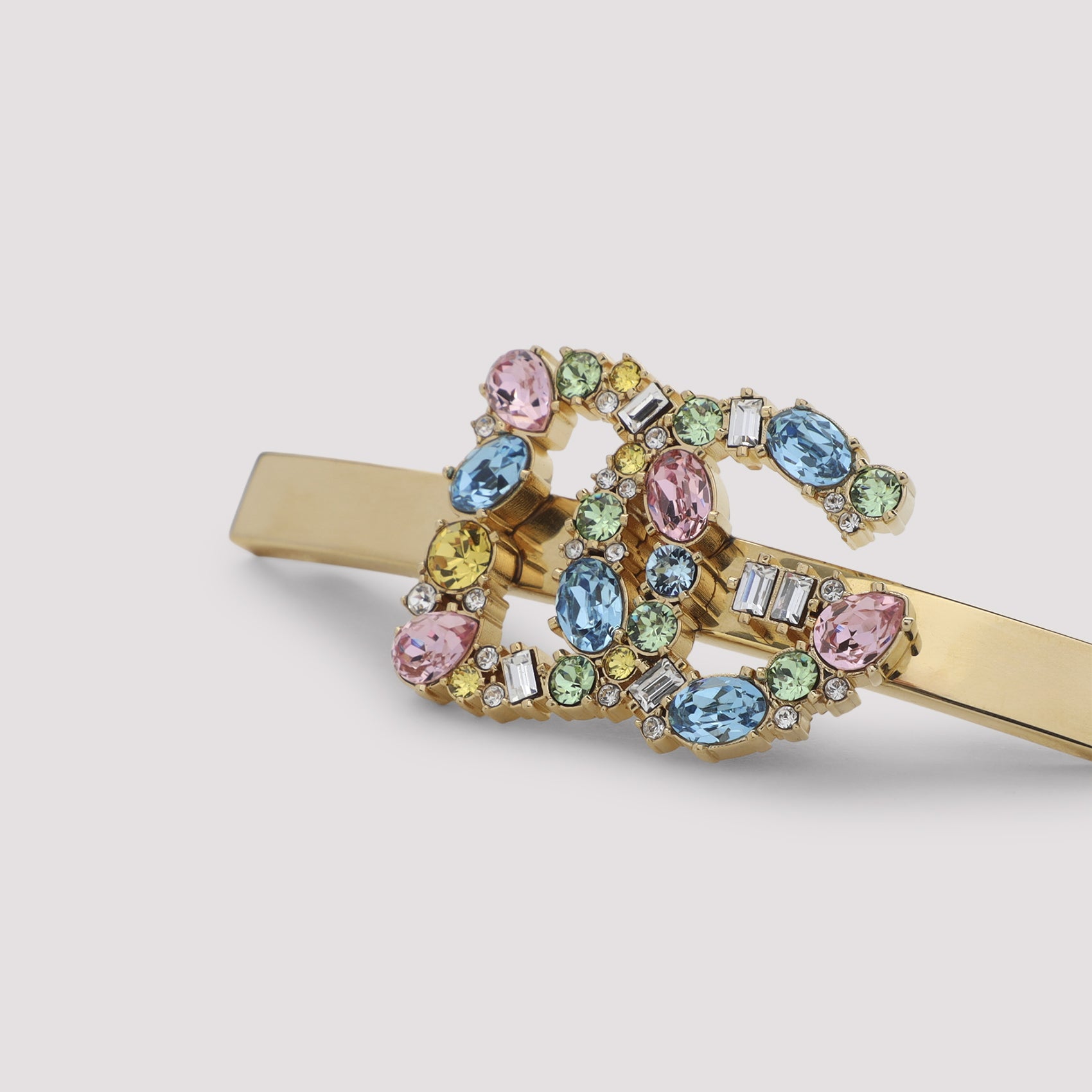 Ornate Hair Clip With Multicolored Glass Embellishments