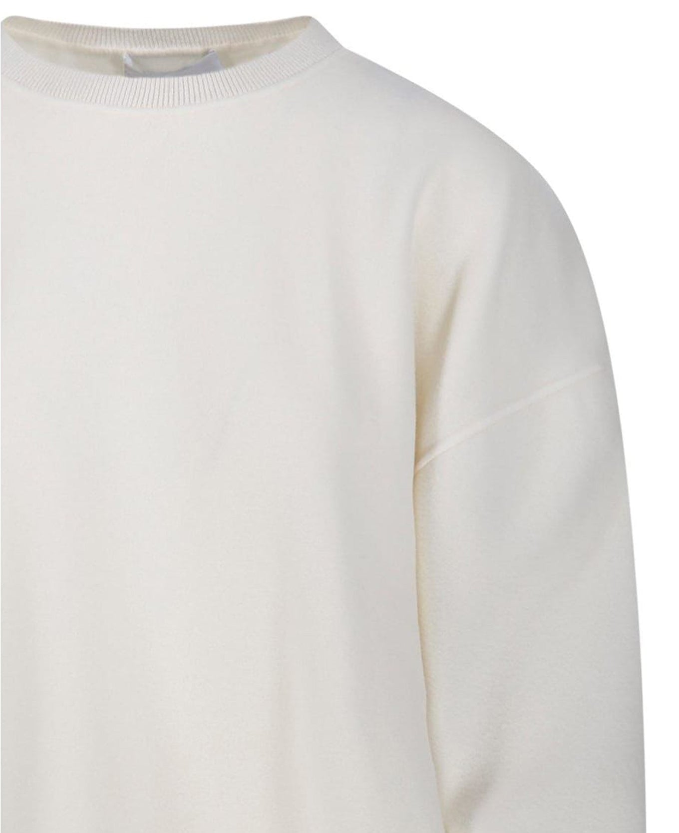 Relaxed Fit Long-Sleeve Wool Blend Top
