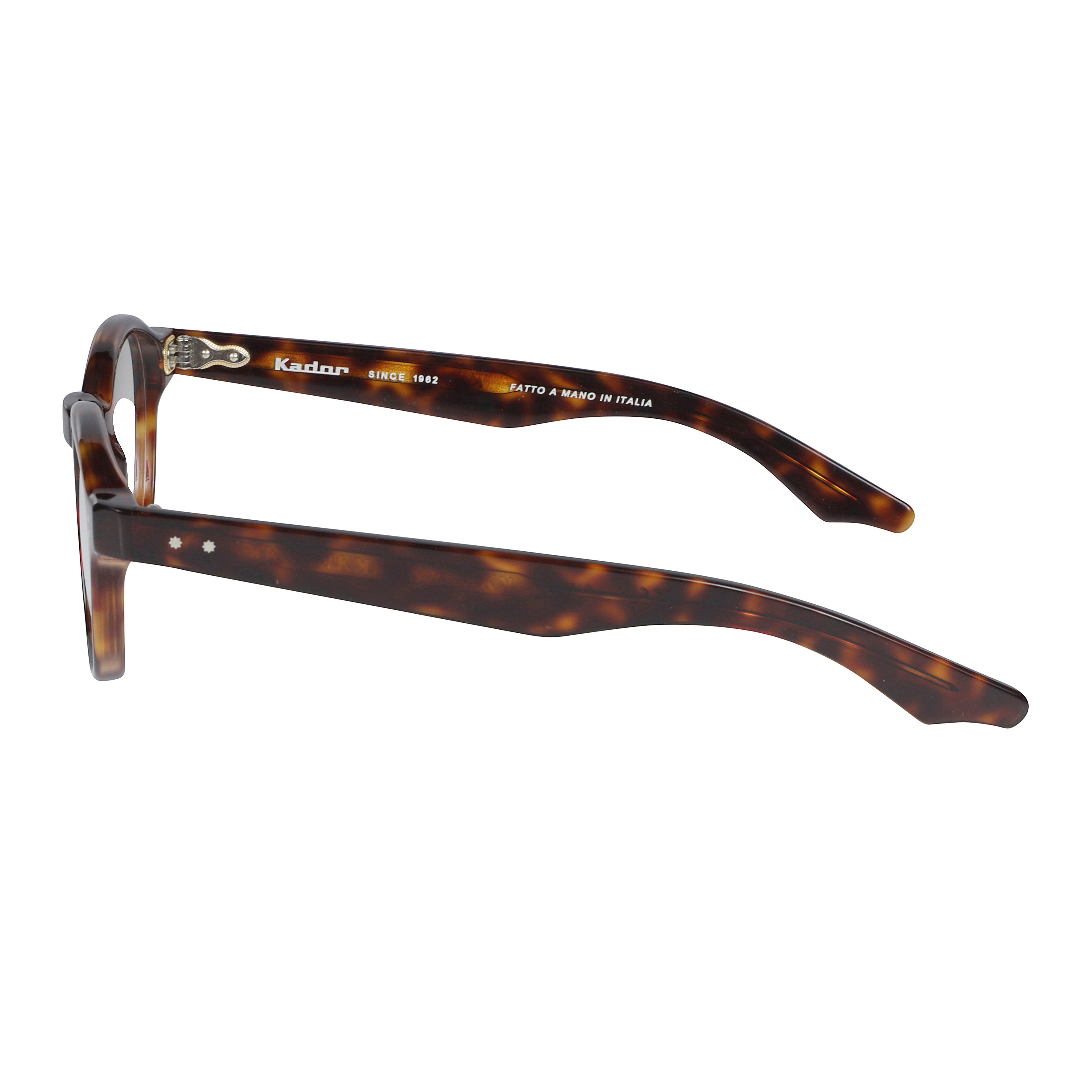 K-Master Square Tortoiseshell Frame Eyeglasses with Metallic Rivets