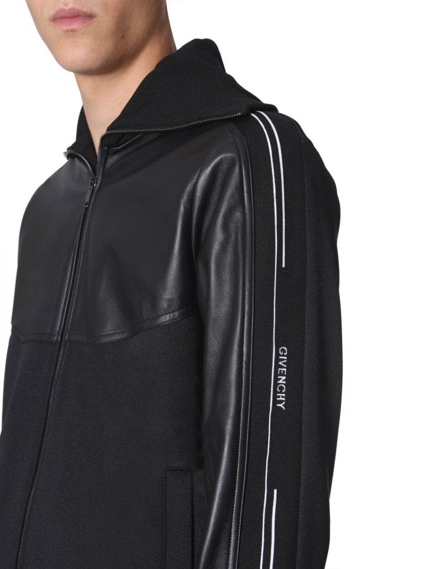 Hooded Casual Jacket With Logo Detailing
