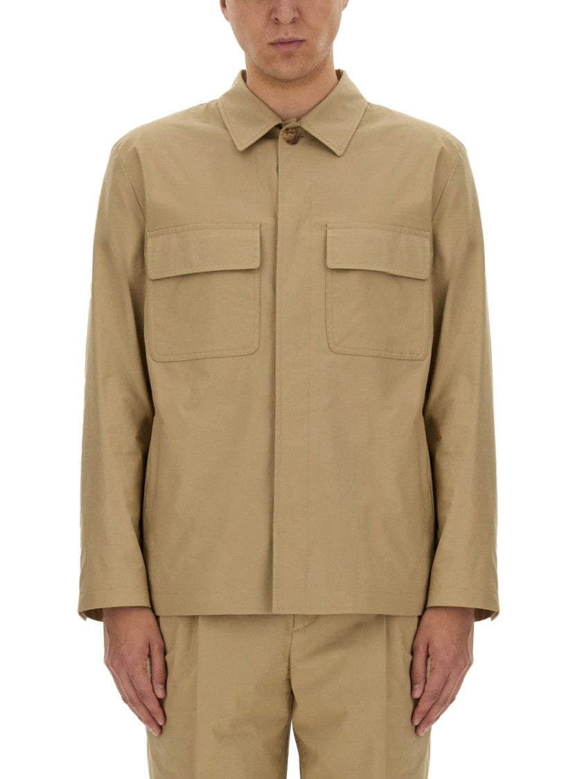 Structured Cotton-Blend Shirt Jacket
