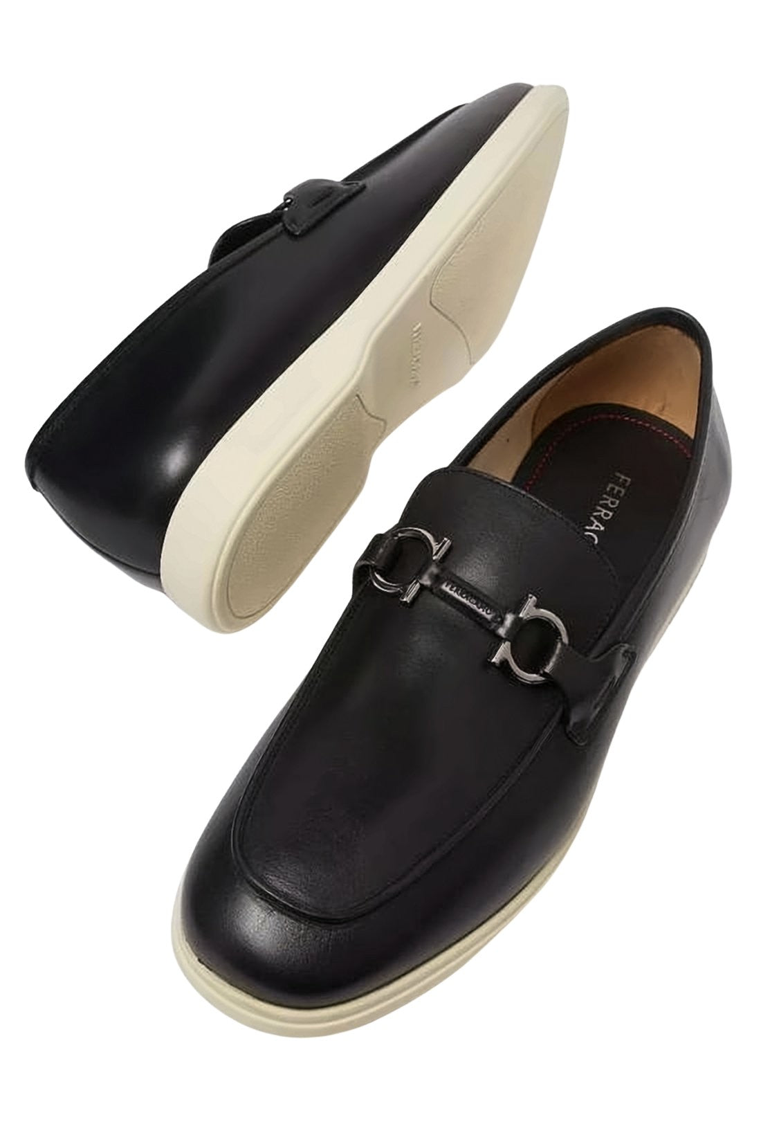 Calf Leather Loafers with Metal Bit Detail