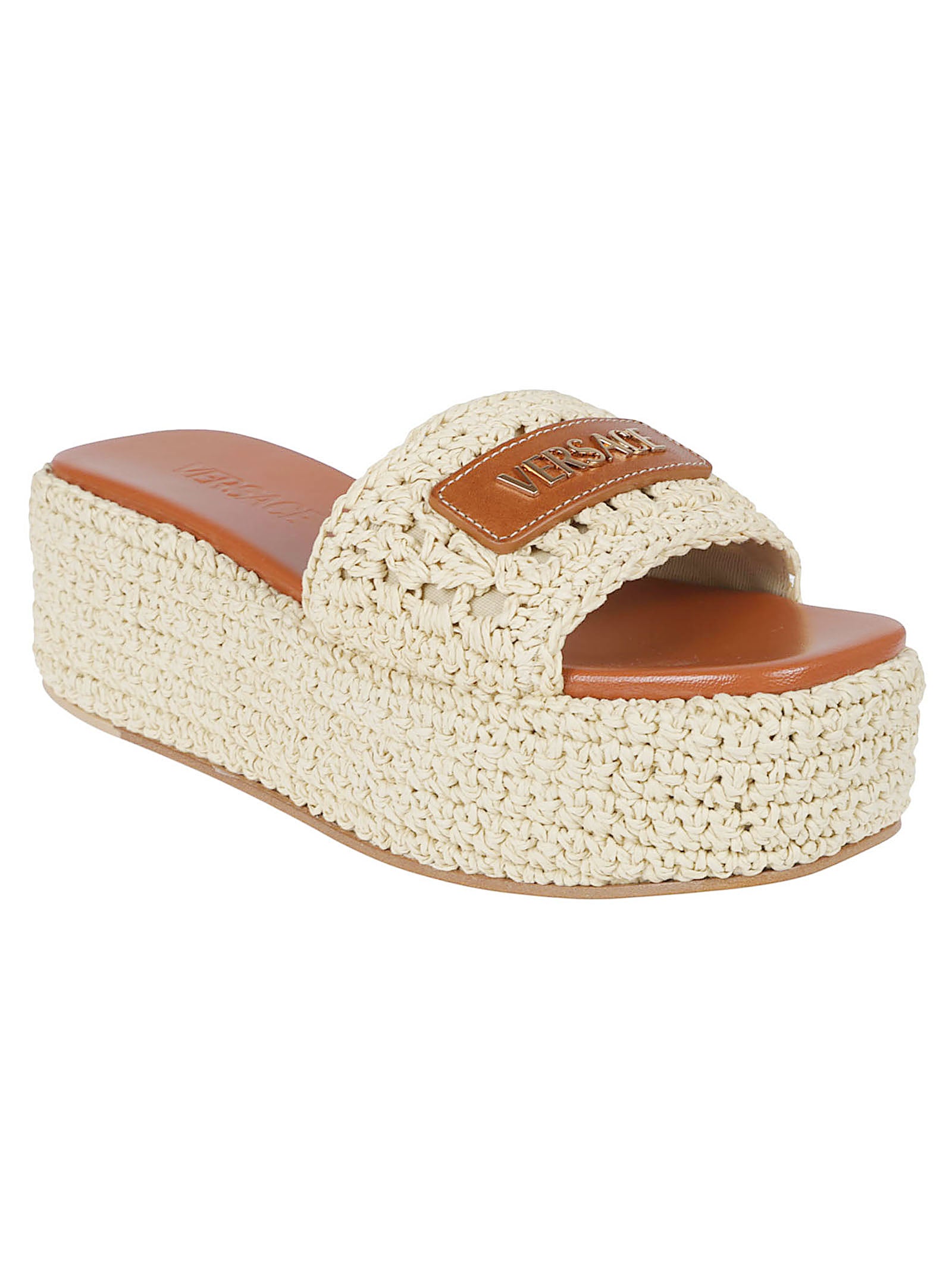 Woven Raffia Platform Sandals