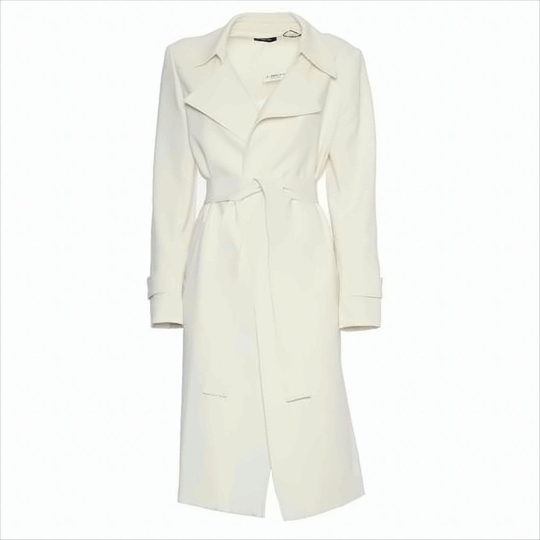 Tailored White Coat with Wide Lapel
