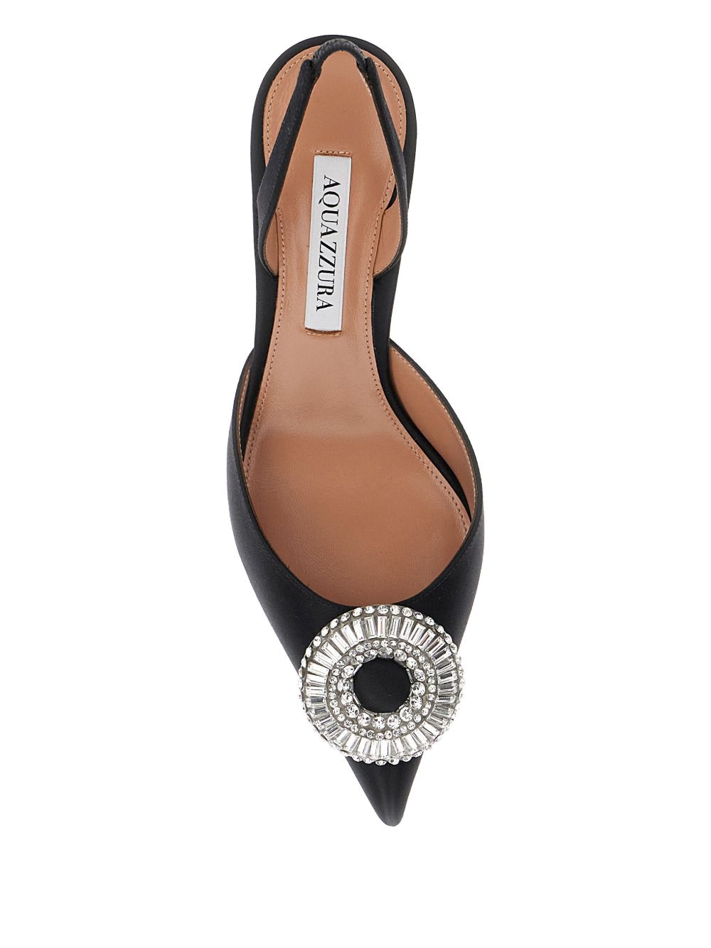 Pointed-Toe Pumps with Crystal Embellishment