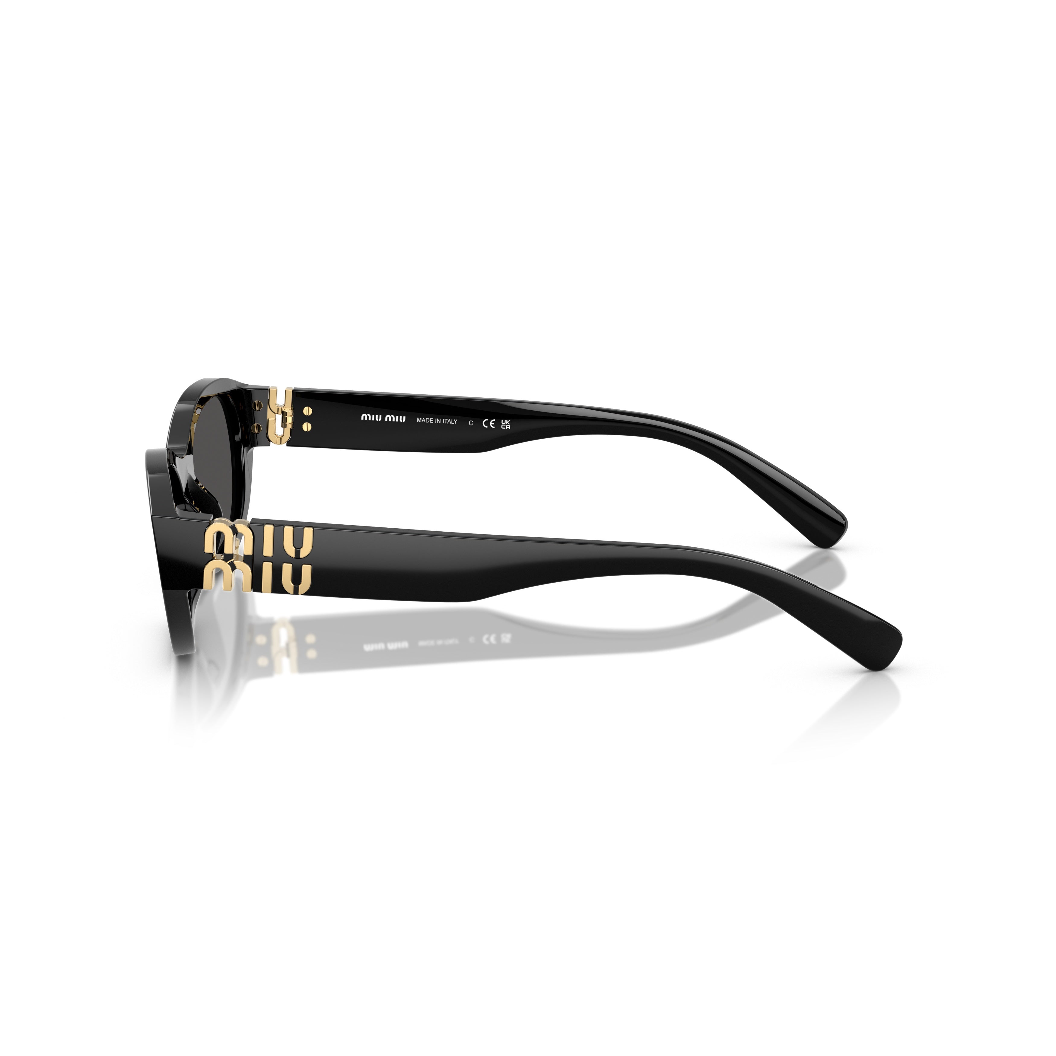 0mu A03s Rectangular Black Acetate Sunglasses