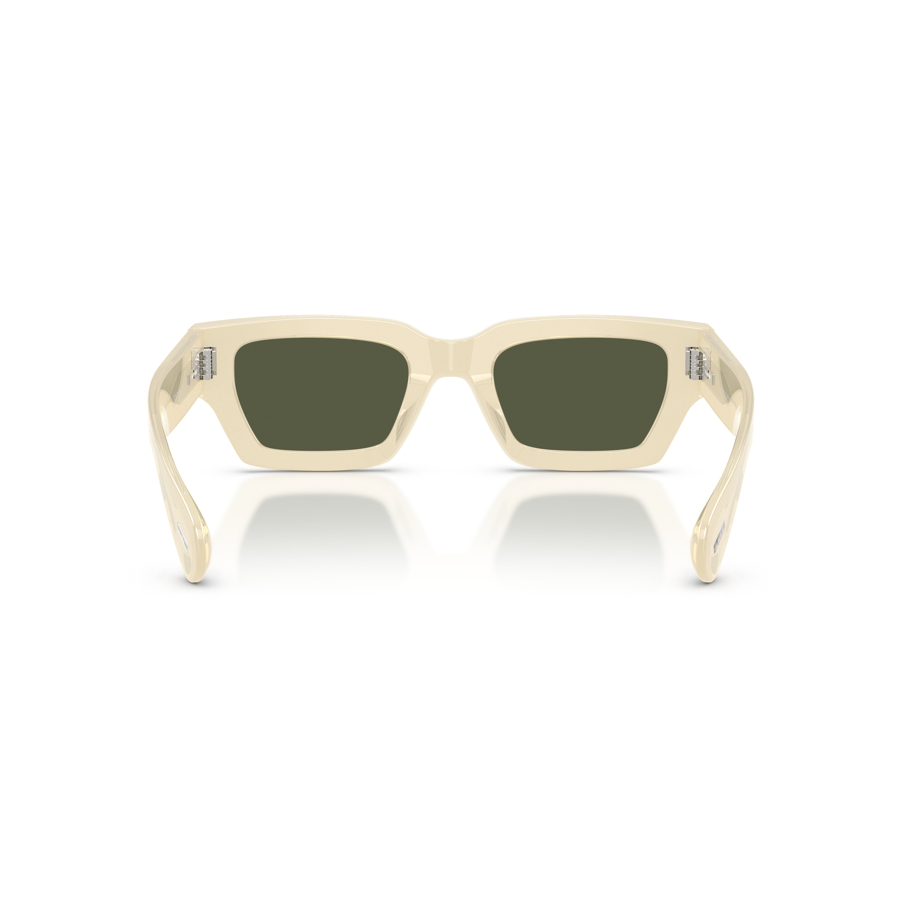 0ov5612su Bold Rectangular Frame Sunglasses with Dark Green Lenses