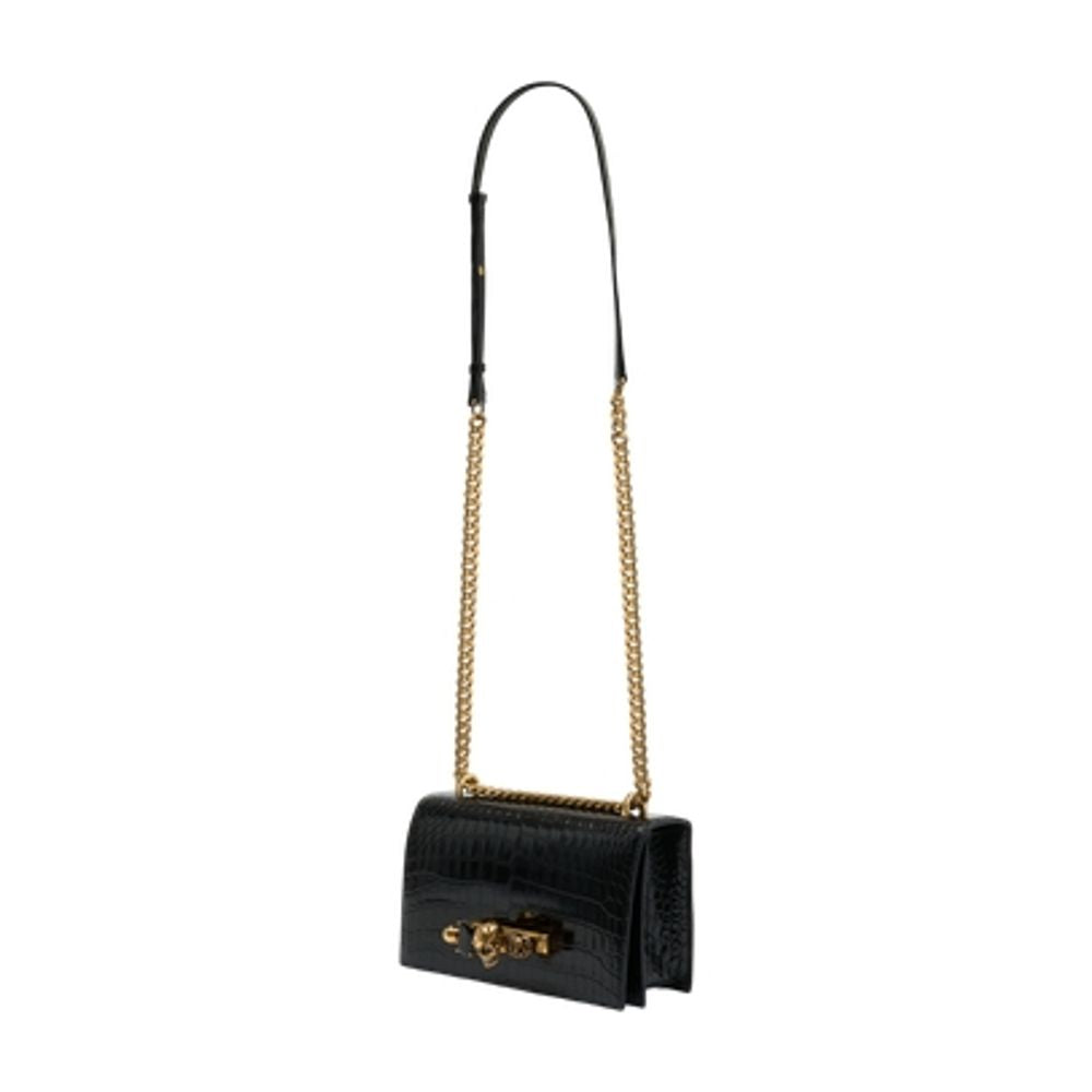 Jewelled Satchel Leather Crossbody