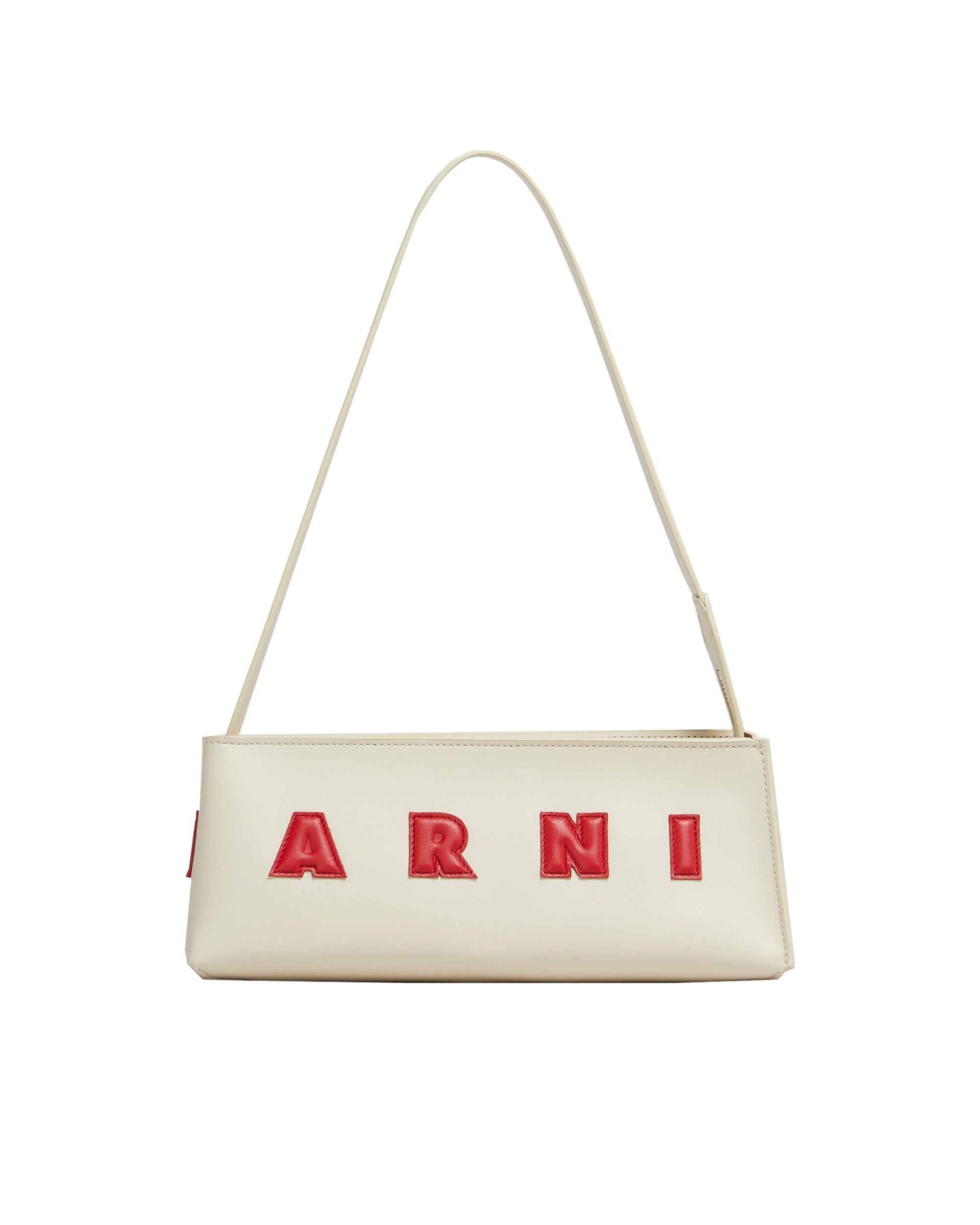 Cream Museo Baguette Leather Shoulder Bag