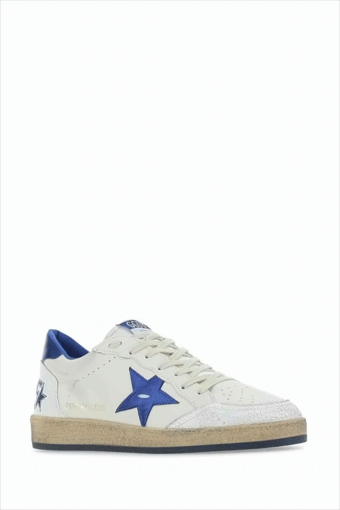 Distressed Off-White Low-Top Sneakers