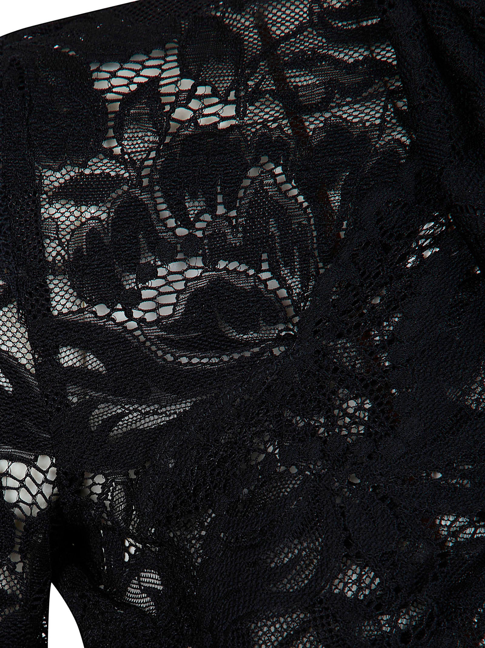 Polyamide Blend Black Knit Top