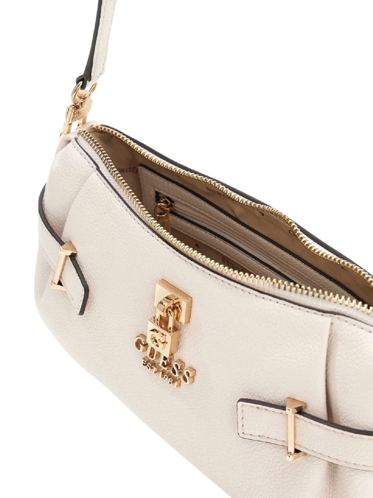 Faux Leather Zip Shoulder Bag