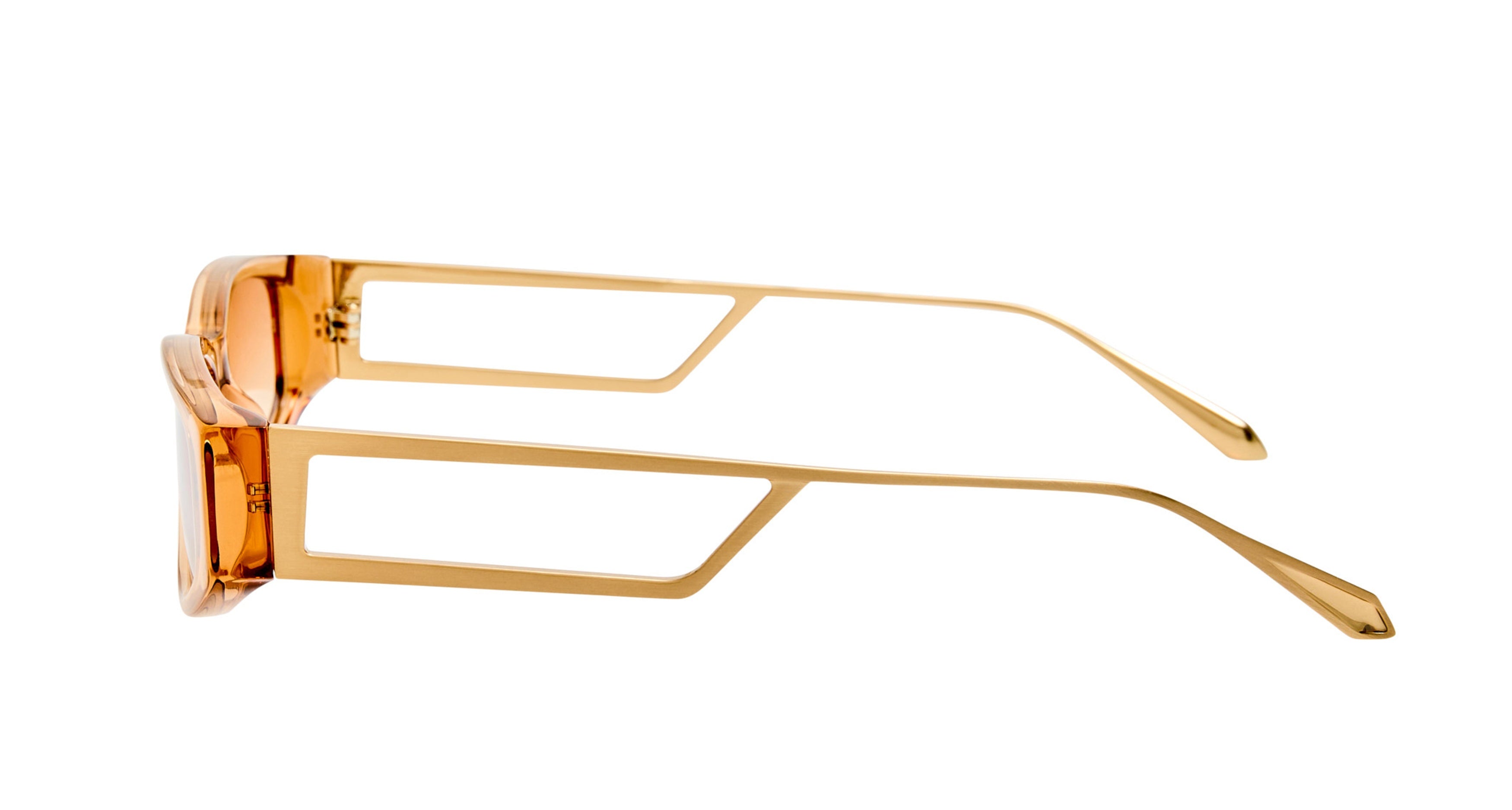 Lfl Oversized Square Sunglasses with Geometric Titanium Temples