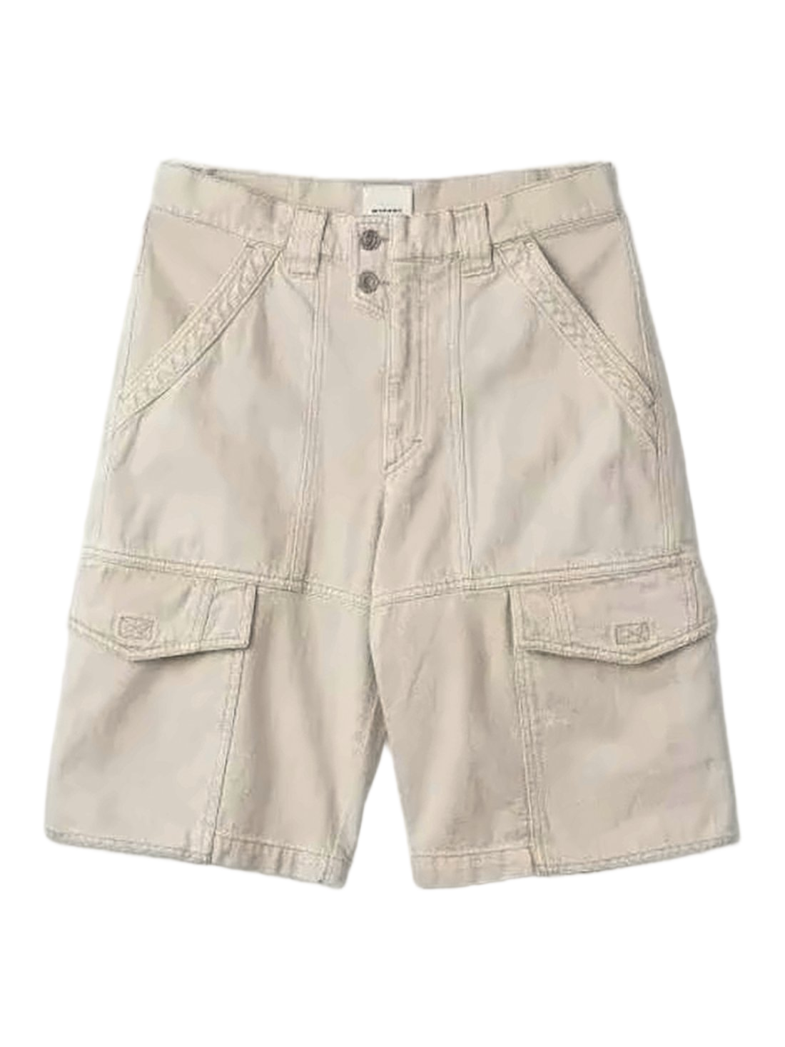 High-Waisted Relaxed Fit Shorts with Cargo Pockets