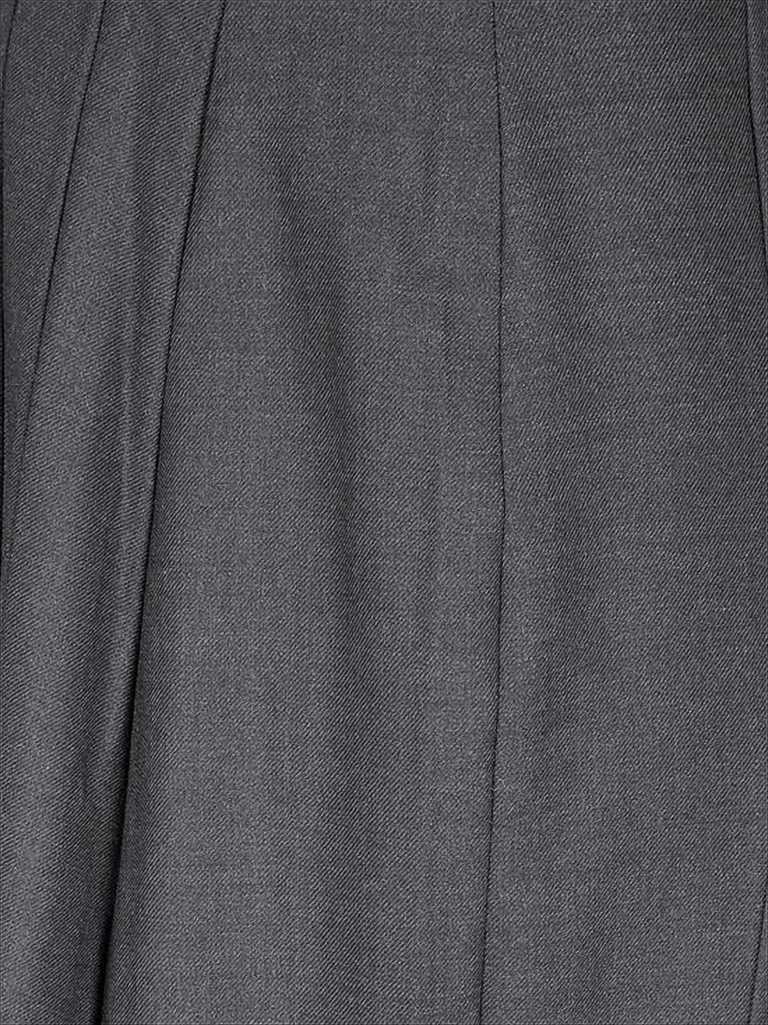 Pleated Overlay Skirt Straight-Leg Pants
