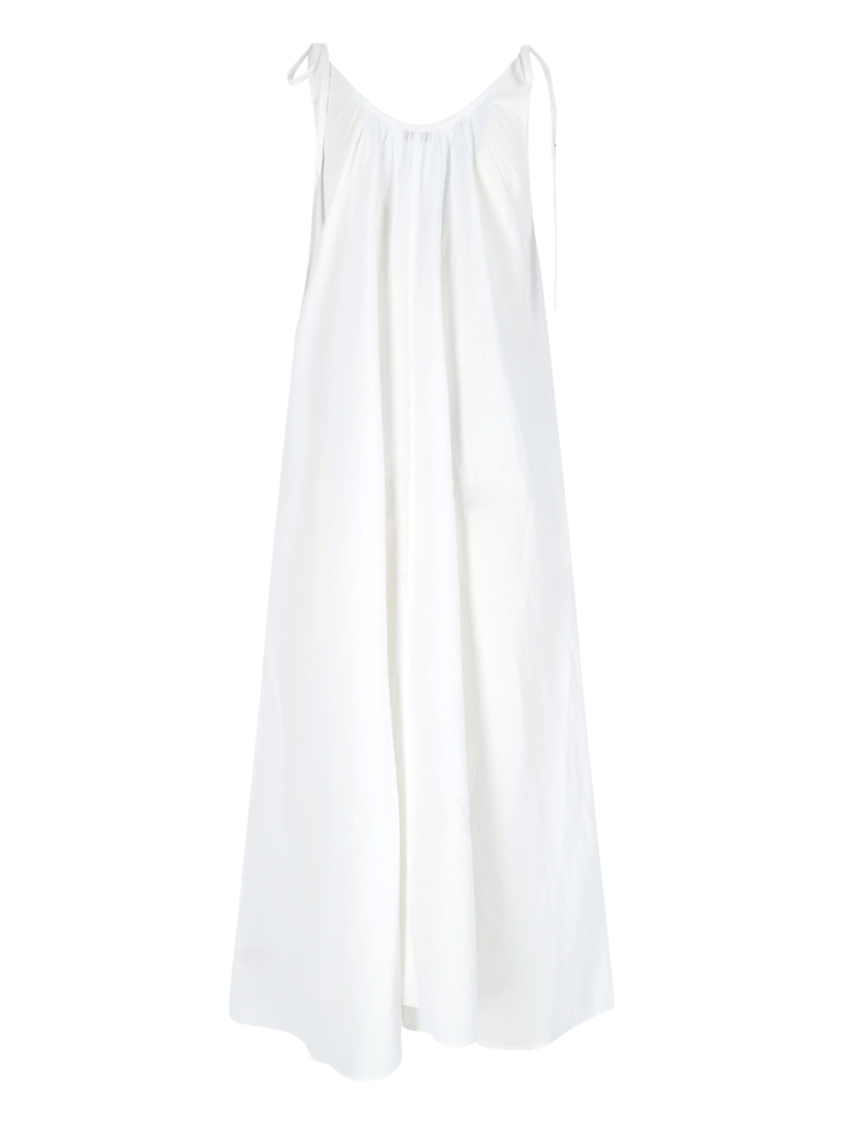 Midi Linen & Lyocell Dress – White