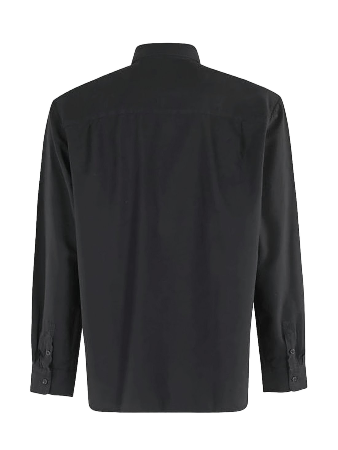Long-Sleeve Cotton Shirt with Button-Down Collar