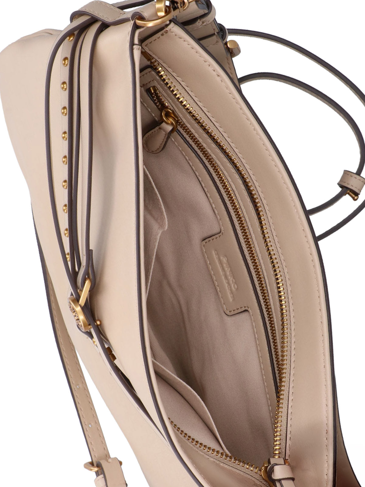 Beige Medium Belt Shoulder Bag