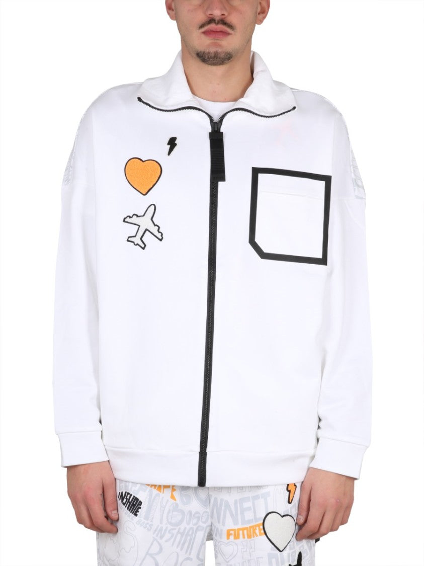 High Neck Cotton Sweatshirt