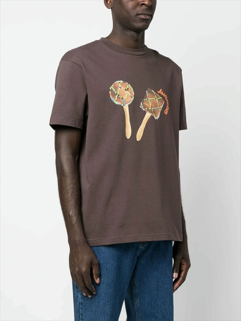 Relaxed-Fit Graphic Print Tee with Maraca Design