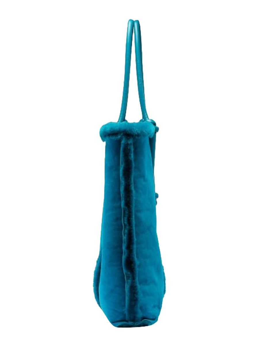 Unique Removable Double Handle Sherling Tote Bag