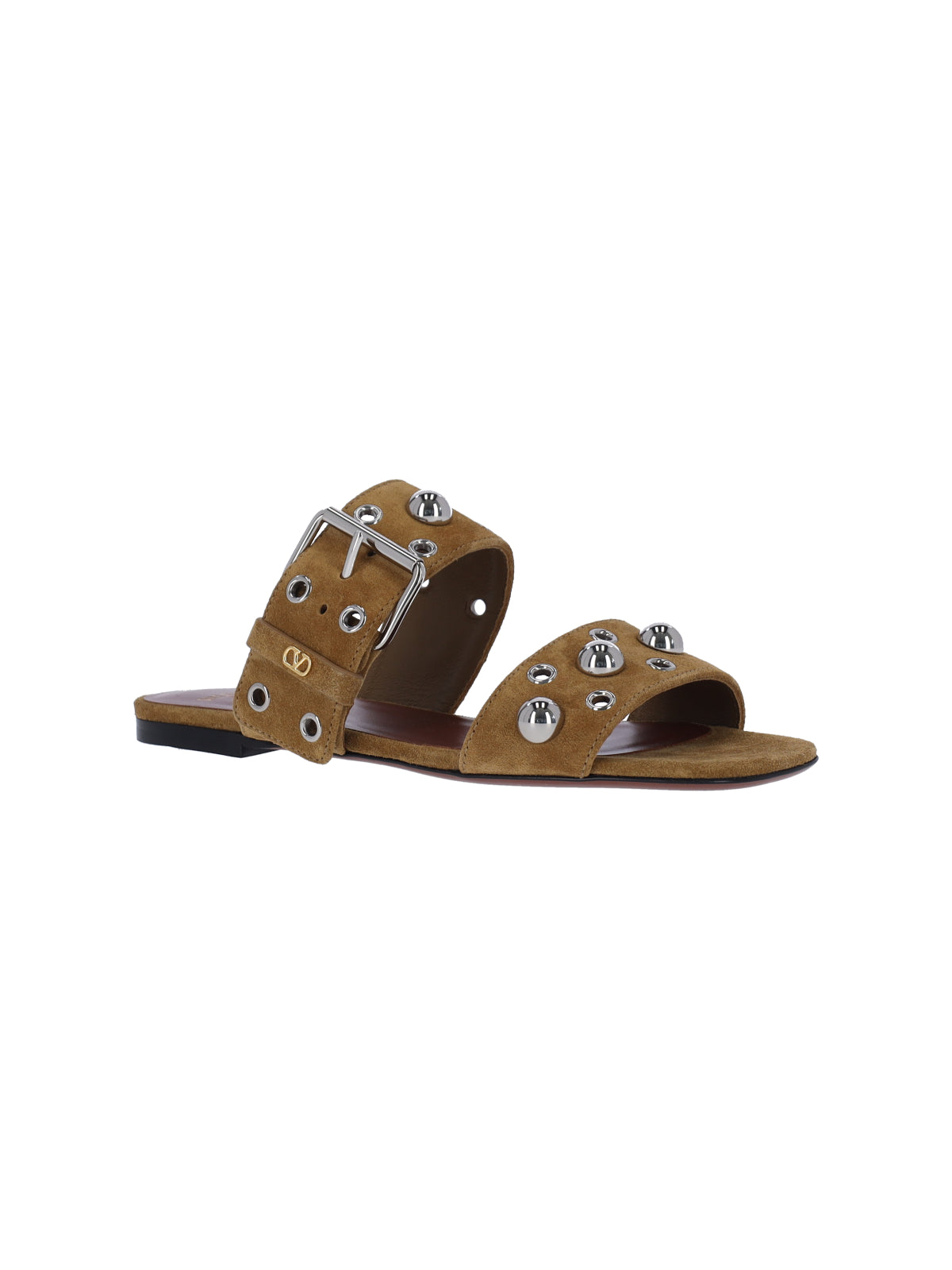 Beige Nellcôte Suede Studded Sandals