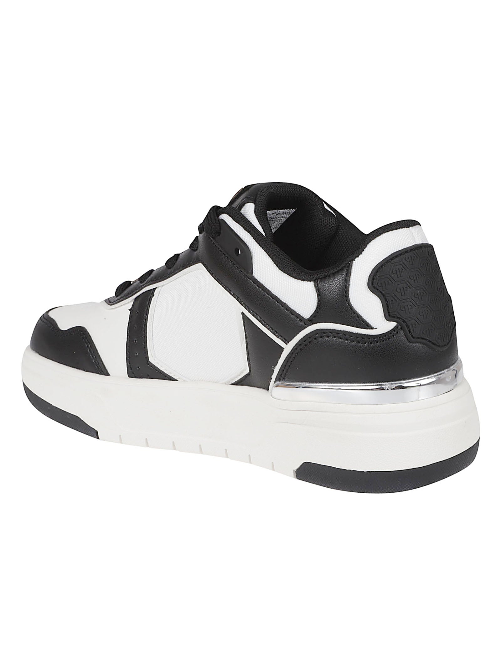Low-Top Sneakers with Metallic Emblem