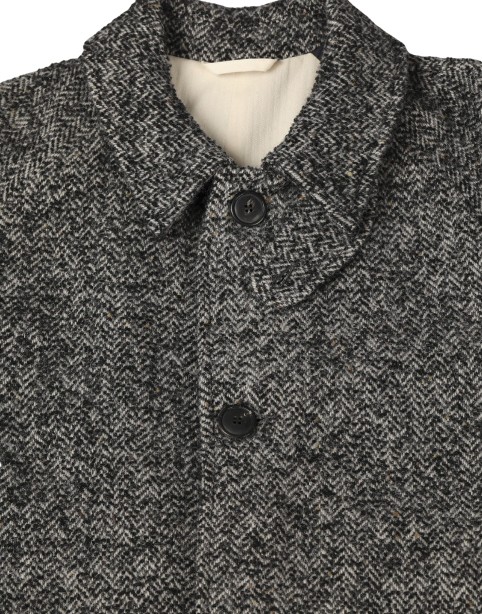 Textured Shetland Herringbone Single-Breasted Sport Coat