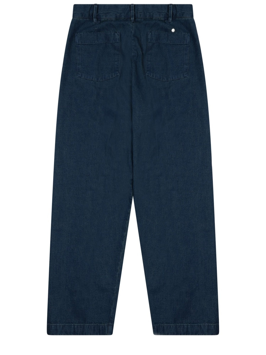 Relaxed Wide-Leg Denim Pants