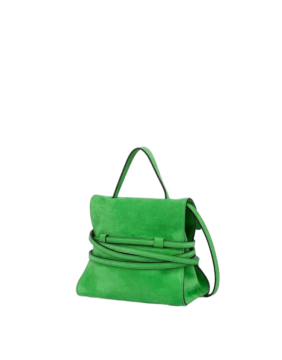 Structured Green Calf Leather Tote Bag