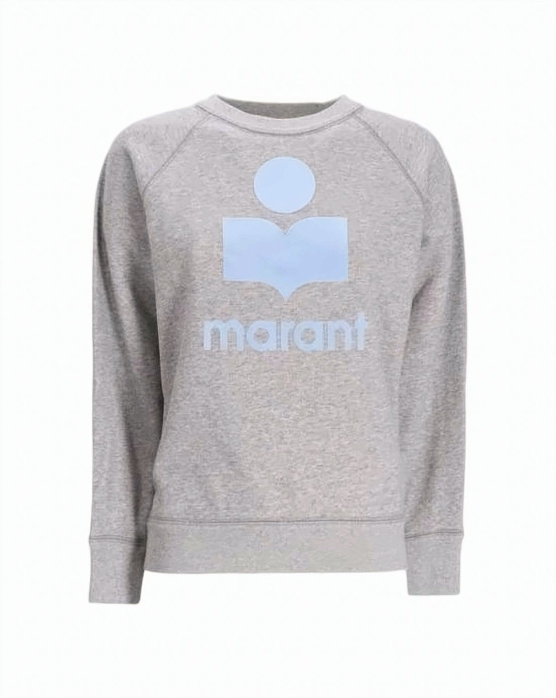 Heathered Grey Long-Sleeve Sweatshirt with Graphic Logo