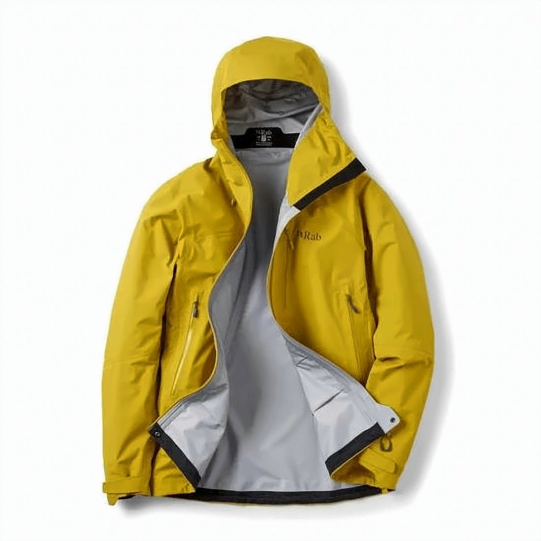 Vibrant Yellow Water-Resistant Jacket with Hood