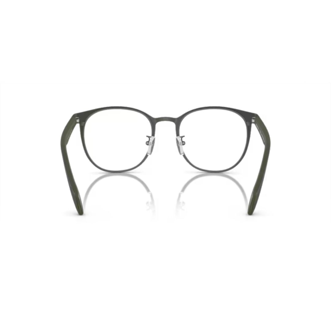 1148 Vista Rounded Frame Metal Eyeglasses with Textured Temples