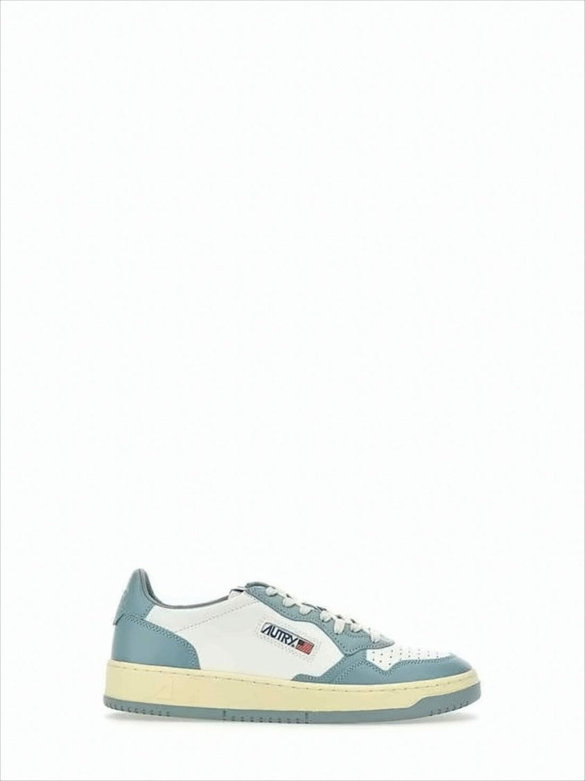 Autry Low-Top Sneakers with Smooth Leather Panels and Perforated Detailing