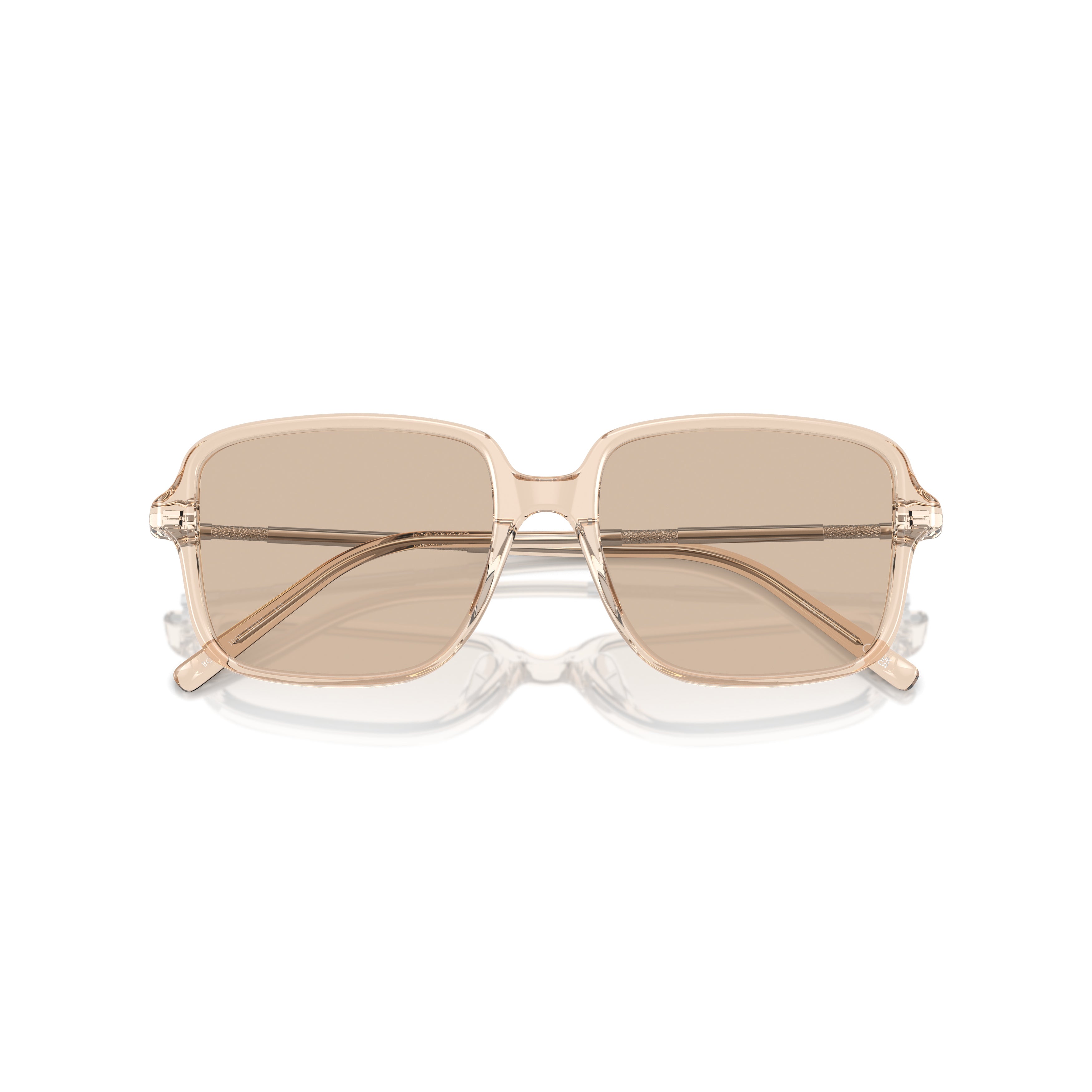 0bc3001 Translucent Acetate Square Sunglasses with Metallic Accents